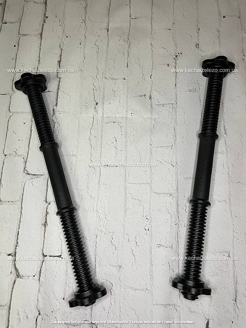 Грифи гантельні по 45 см з діаметром 30 мм 2 шт Гантелі, гирі, штанги та диски металопластикові Київ - фото 1