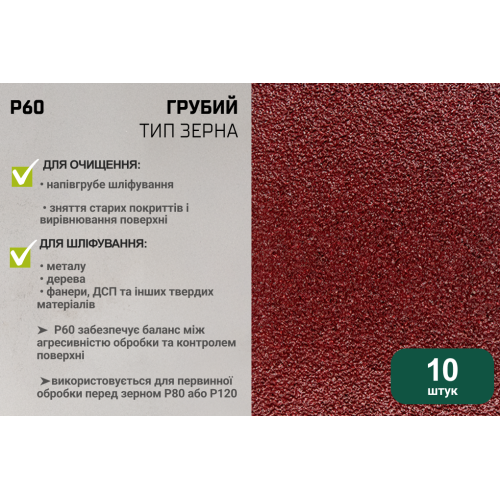 Стрічка шліфувальна нескінченна 75х533мм, зерно 60, 10шт Alloid Одеса