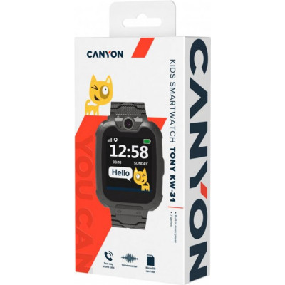 Смарт-годинник Canyon CNE-KW31BB Kids smartwatch Tony, Black (CNE-KW31BB) Вінниця - фото 6