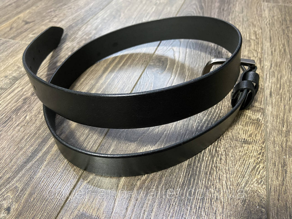 Класичний брючний чоловічий ремінь ST Leather 35 мм (чорний) Київ - фото 9