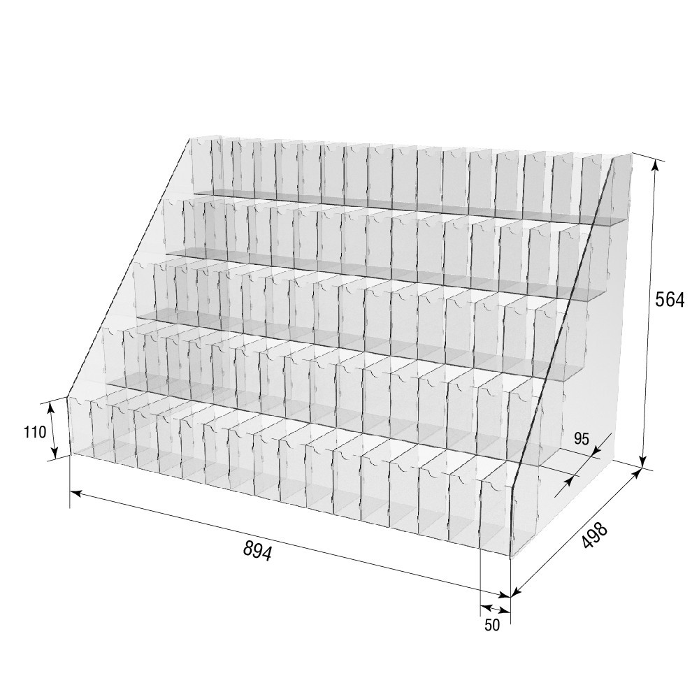 Підставка EKOSTAR на 85 комірок 894х498х564 Київ - фото 3