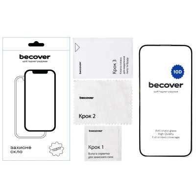 Стекло защитное BeCover Apple iPhone 16 Plus 10D Black (712322) Винница - изображение 3