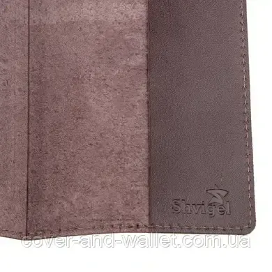 Шкіряна обкладинка для паспорта карта світу коричнева ST Leather Київ - фото 7