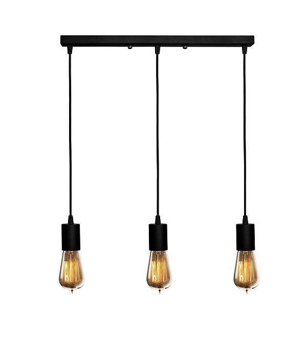 Підвісний світильник патрон на планці 3-Е27 чорний Asket NL 660-3 Київ - фото 2