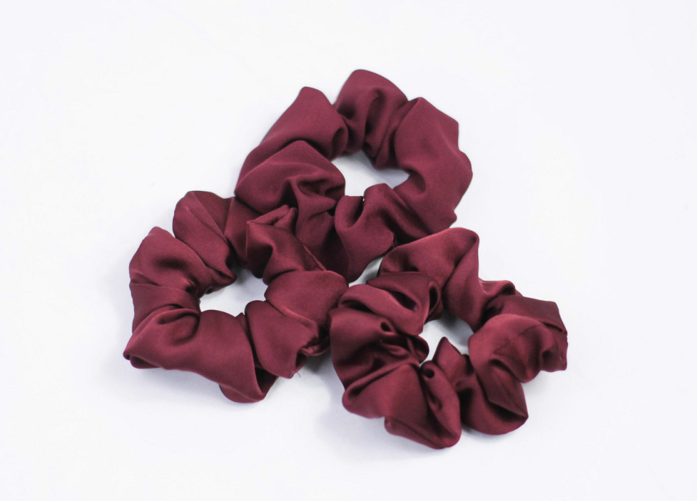 Гумка для волосся шовкова Бордовий Харків - фото 3