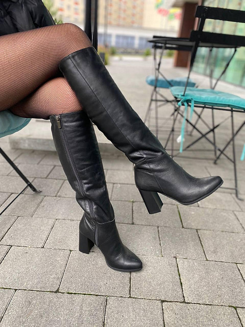 Nivelle Чоботи жіночі NIVELLE 1111 чорні (весна-осінь, шкіра натуральна) (6076) Коломия - фото 3