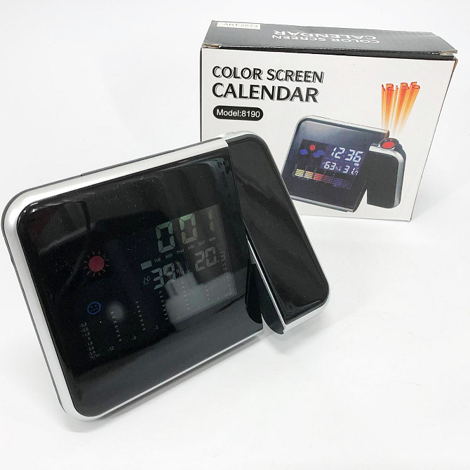 Часы с функцией влажности DS-8190 2573, Настольные электронные часы с подсветкой Лед настольные EZ-70 Львов - изображение 2