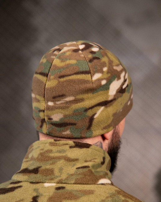 Флісова шапка Герб мультикам ВТ7658 Одеса - фото 2