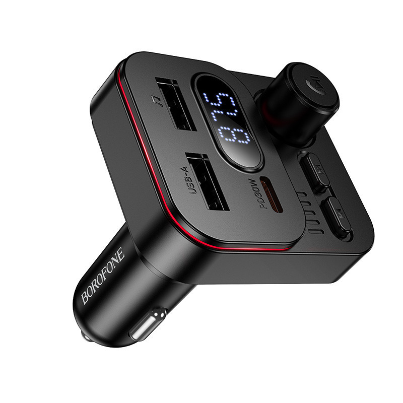 АЗП з FM-модулятором BOROFONE BC61 Ocean 45W(1A1C) car BT FM transmitter Black Одеса - фото 6
