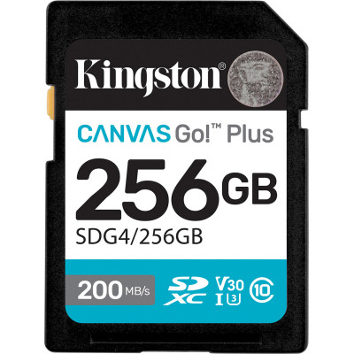 Карта памяти Kingston 256GB SDXC сlass 10 UHS-I U3 V30 Canvas Go Plus G4 (SDG4/256GB) Винница - изображение 1