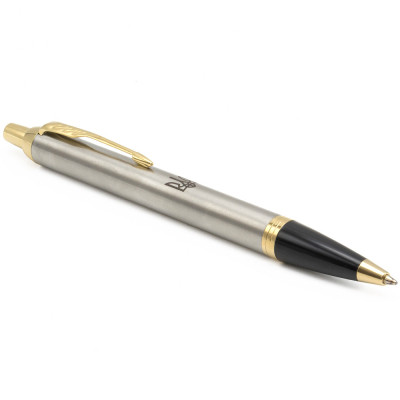 Ручка шариковая Parker IM 17 UKRAINE Brushed Metal GT BP Трезубец (22232_TR) Винница - изображение 3