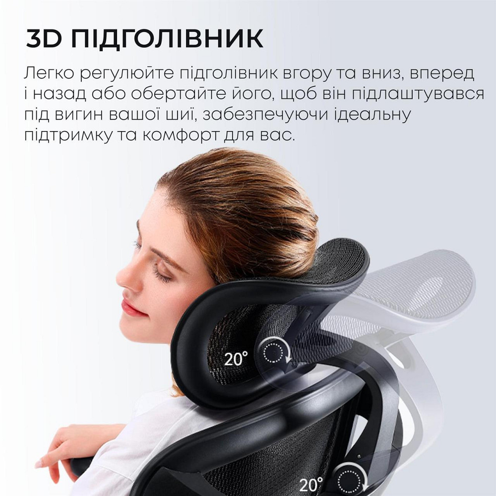 Крісло офісне Sihoo Doro C300L Mesh Black (DORO-C300L-A3-101) ( 15290 ) Харків - фото 14