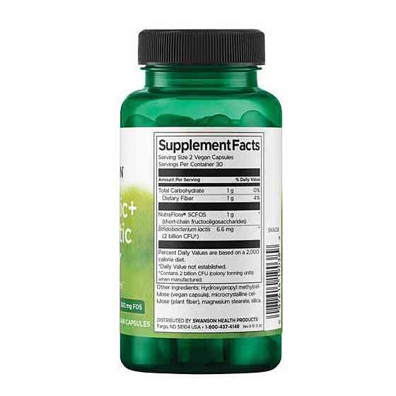 Пробіотик Swanson Probiotic Prebiotic Fiber 1 Billion Cfu 60 капс Київ