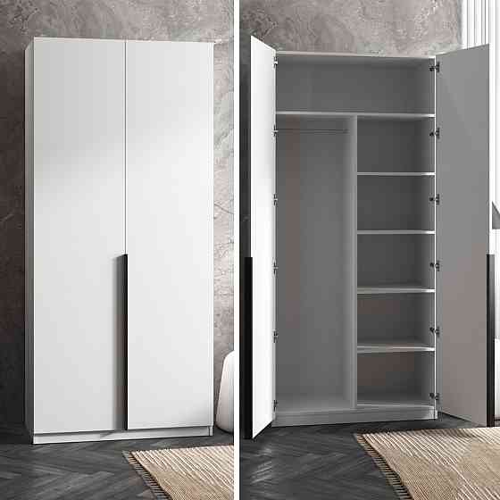 Шкаф для одежды VAYS M-27, со штангой и полками, ЛДСП, 100×50×220 см - для спальни, гостиной, прихожей Львов