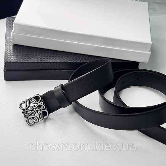 Жіночий брендовий шкіряний ремінь Loewe silver Київ