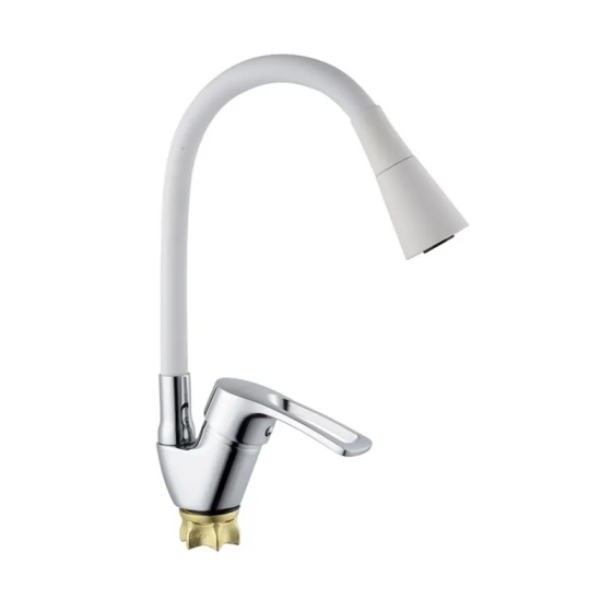 Змішувач для кухні з силіконовим виливом Champion YUB 011-181  Refl.White   ( MI6423 ) 37264 Харьков