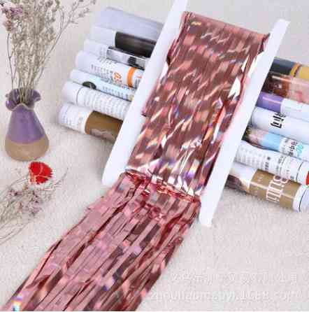 Дождик на фотозону с голограммой 1 м на 1 м розовое золото Киев