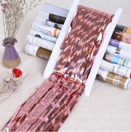 Дождик на фотозону с голограммой 1 м на 1 м розовое золото Киев - изображение 2