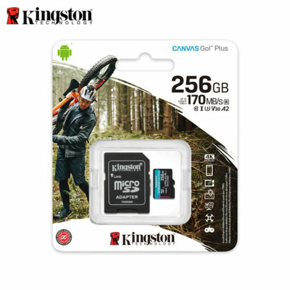 microSDXC (UHS-1 U3) Kingston Canvas Go Plus 256Gb class 10 A2 V30 (R170MB/s, W90MB/s) Киев - изображение 1