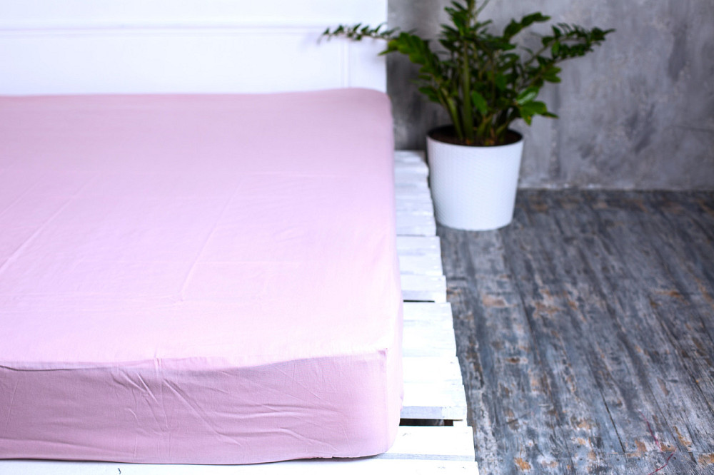 Ecotton Простирадло на резинці Ecotton 90х200 см однотонне бузковий Lilac Коломия - фото 1