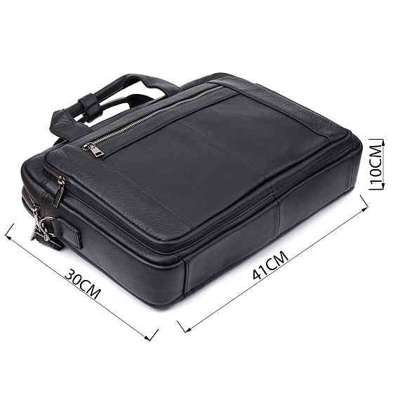 Портфель для мужчин из натуральной кожи Vintage 23042 Черный Киев