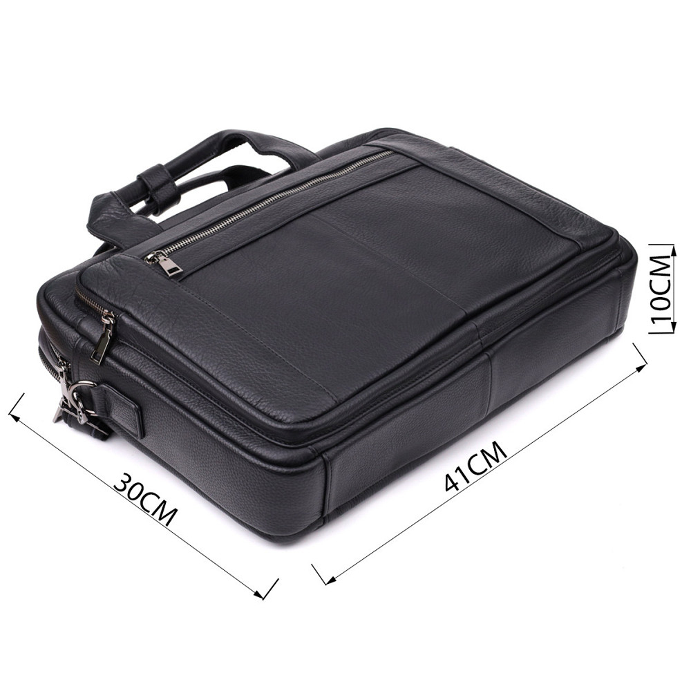 Портфель для чоловіків з натуральної шкіри Vintage 23042 Чорний Київ - фото 6