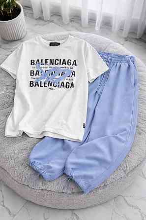 Стильний жіночий, зручний костюм двонитка пеньє + кулір Блакитний, 44 Одеса