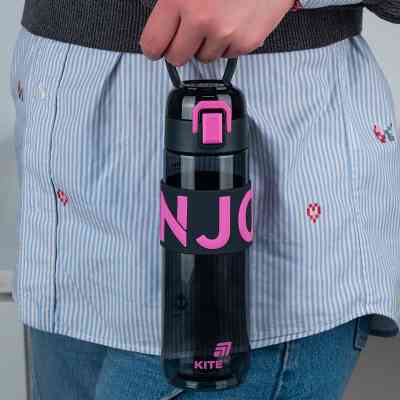 Бутылка для воды Kite 680 мл чорно-рожева (K25-1233-3) Винница