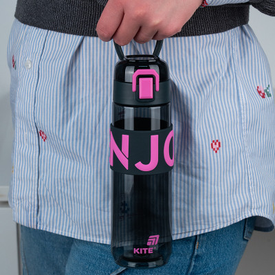 Бутылка для воды Kite 680 мл чорно-рожева (K25-1233-3) Винница - изображение 6