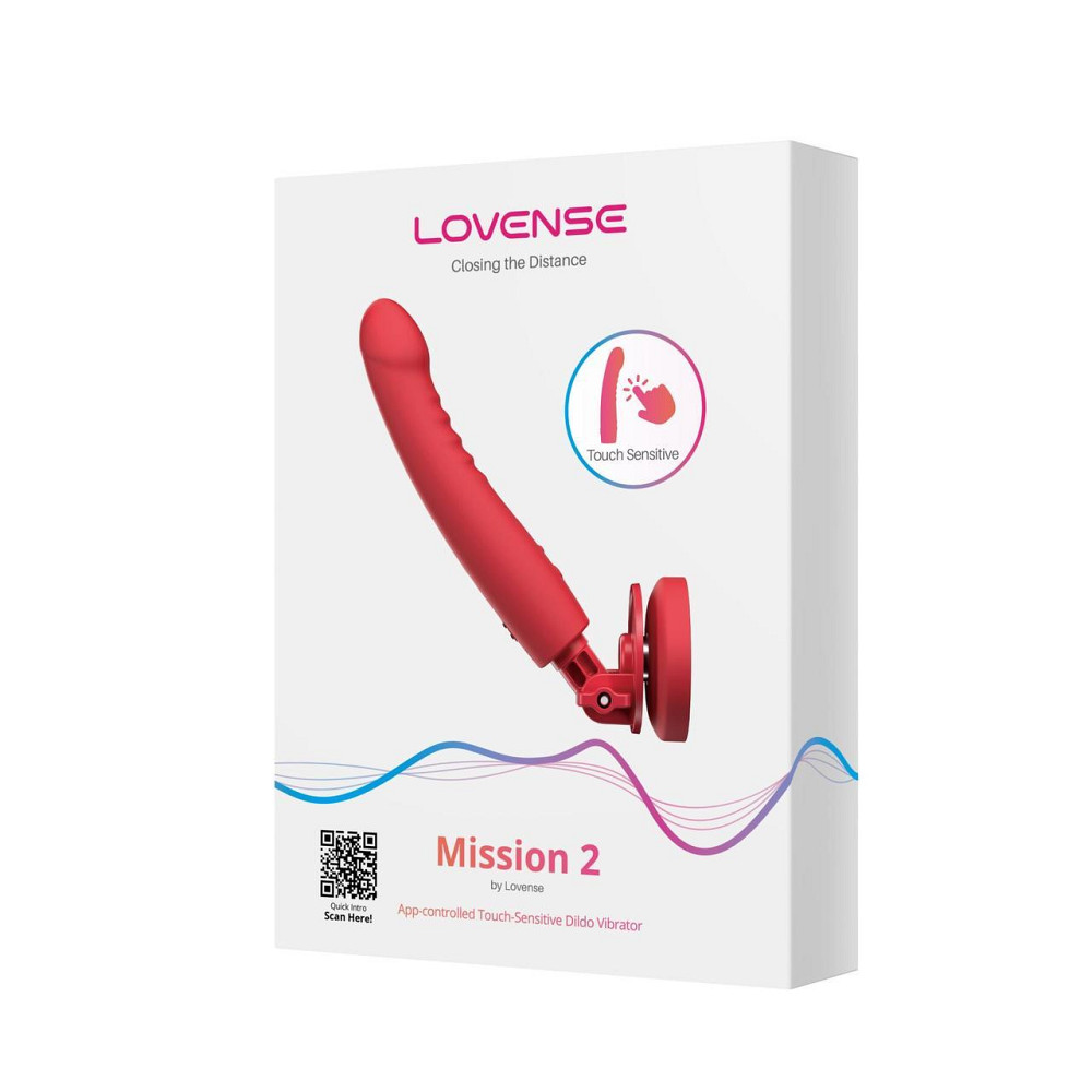 Смарт-міні секс-машина Lovense Mission 2 Vibrating suction cup dildo, 6500 вібрацій/хв, Touch Sense Sex Aura Київ - фото 5