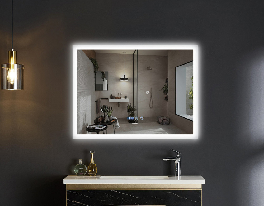 Дзеркало Mixxus FLAT MR04-100x80 з LED Touch, Anti-fog, димером, регулюванням яскравості, годиннико  ( MI6927 ) 35418 Харків - фото 8