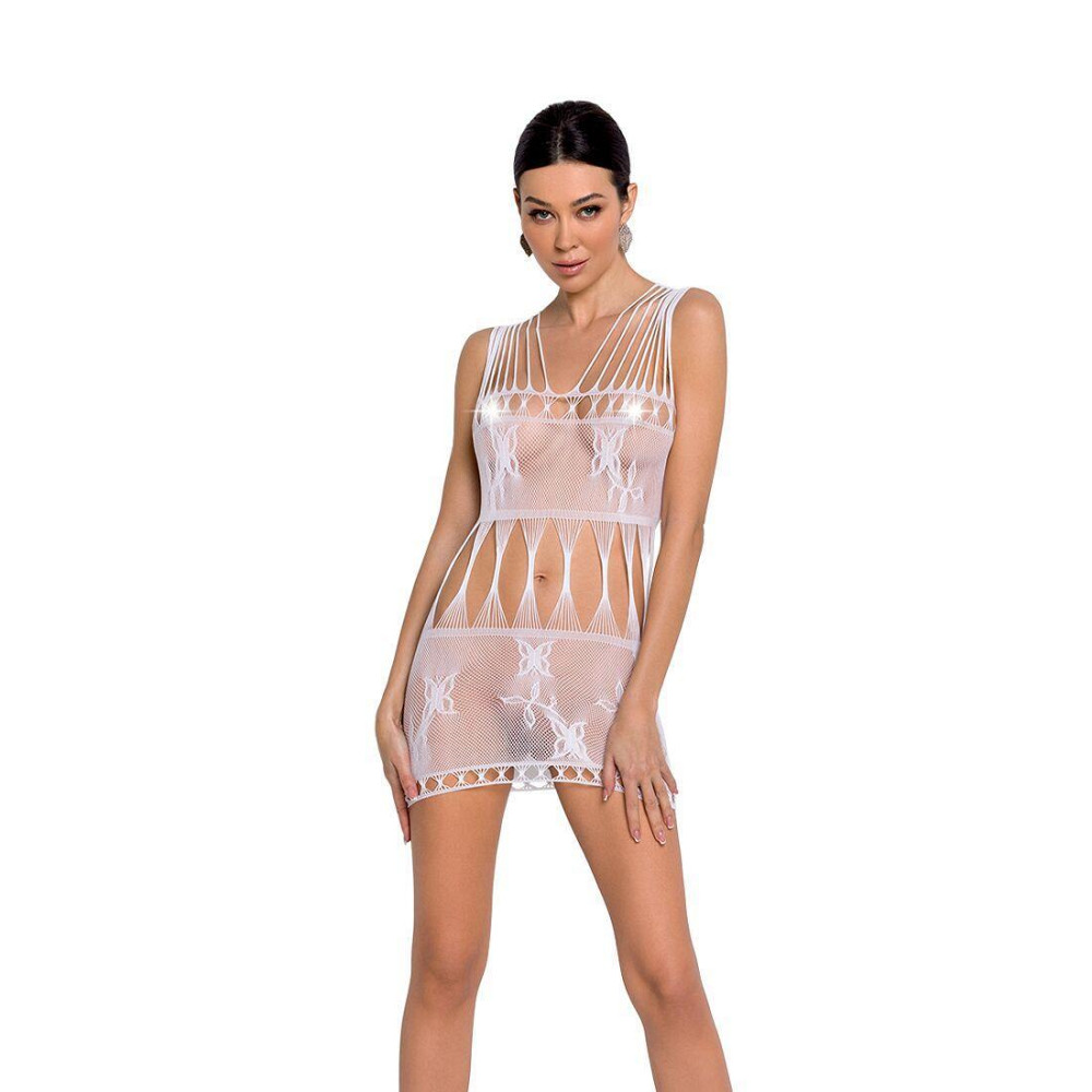 Бодістокінг мінісукня з метеликами Passion BS090 One Size white Sex Aura Київ - фото 1