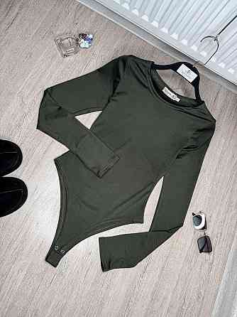 Жіночий базовий боді з довгим рукавом мікродайвінг. Хакі, 46/48 Одеса
