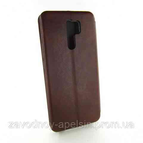 Чехол книжка Подставка Xiaomi Redmi 9 (коричневый) Одесса