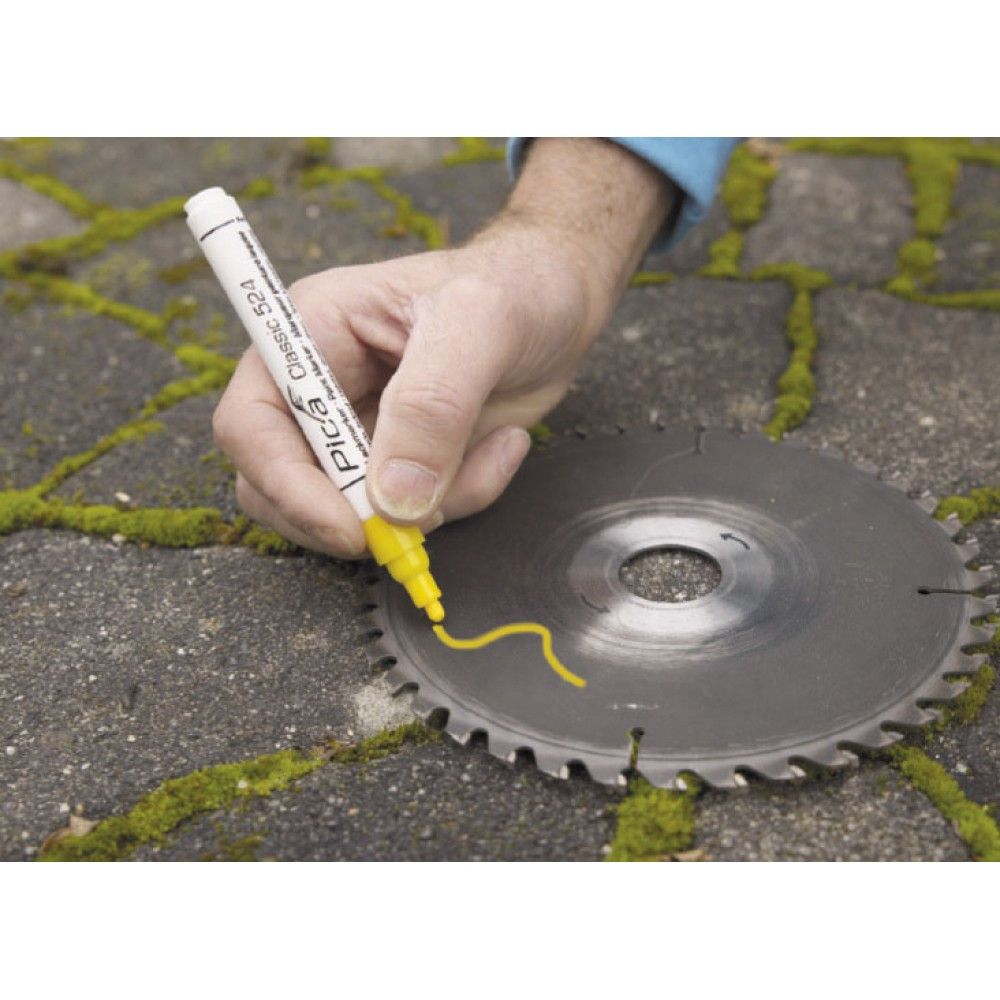 Рідкий промисловий маркер жовтий 524 Pica Classic Industry Paint Marker 2-4мм (524/44) Одеса - фото 3