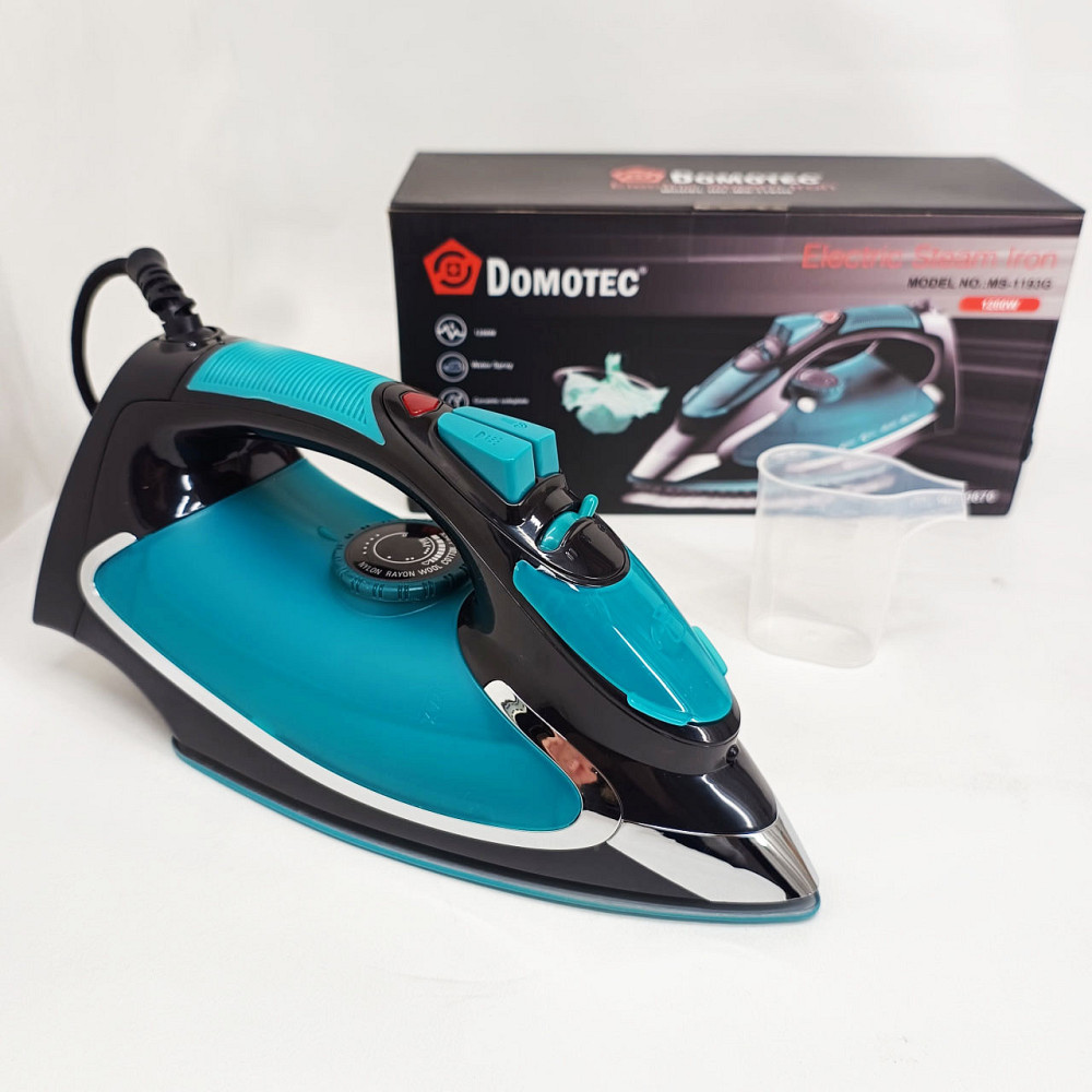 Утюг с паром для глажения Domotec MS-1193G 1200Вт, Современный паровой утюг Паровая для вещей KP-85 Львов - изображение 9