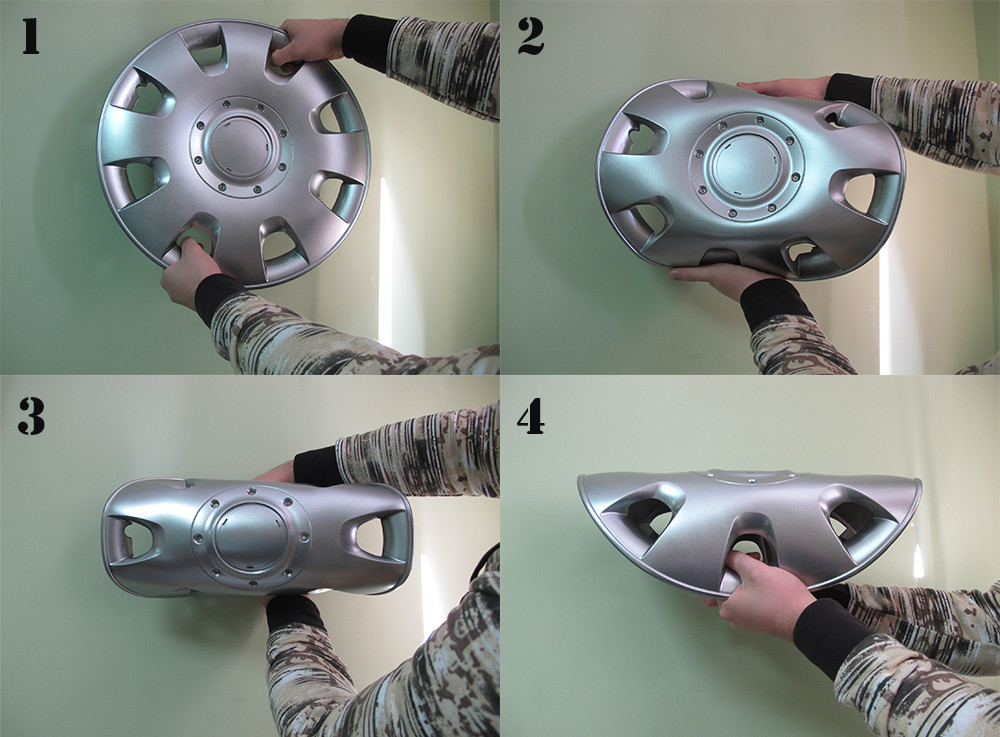 Автомобильные модельные колпаки R16 Honda 401 4шт, SJS, серебряные Киев - изображение 2