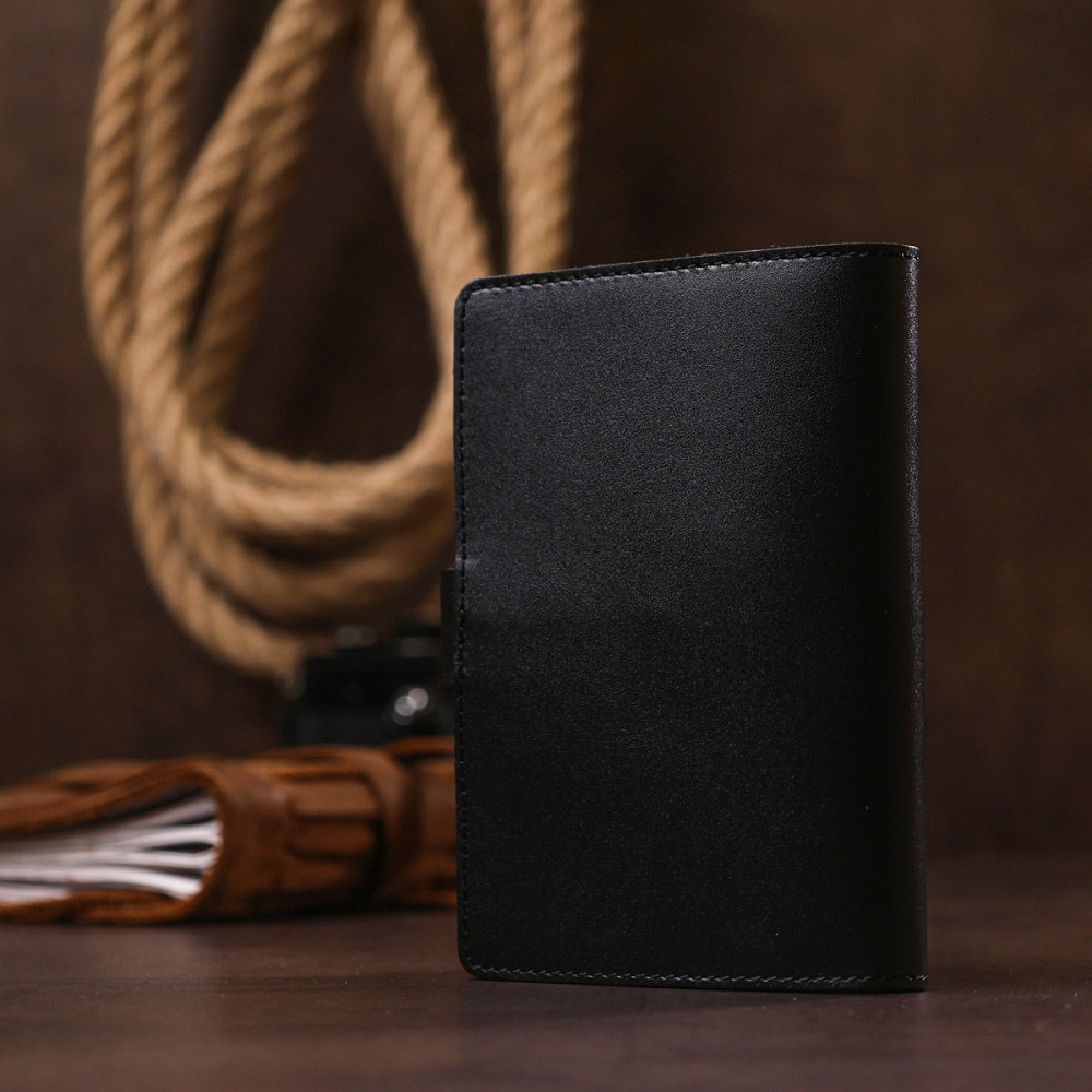 Удобный мужской тревел-кейс из натуральной кожи Shvigel 16523 Черный Киев - изображение 2