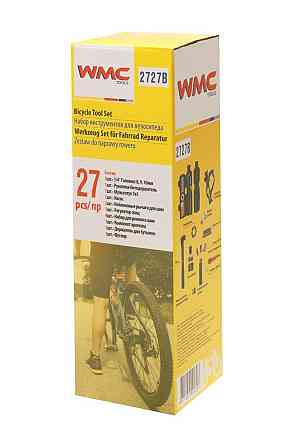Набір інструментів для обслуговування велосипеда 27пр. + Тримач фляги, в тубі (чорний) WT-2727B Одеса