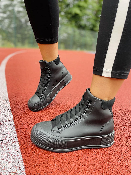 No brend Кеди жіночі M119-1 чорні (весна-осінь, еко-шкіра) (4748) Коломия - фото 1