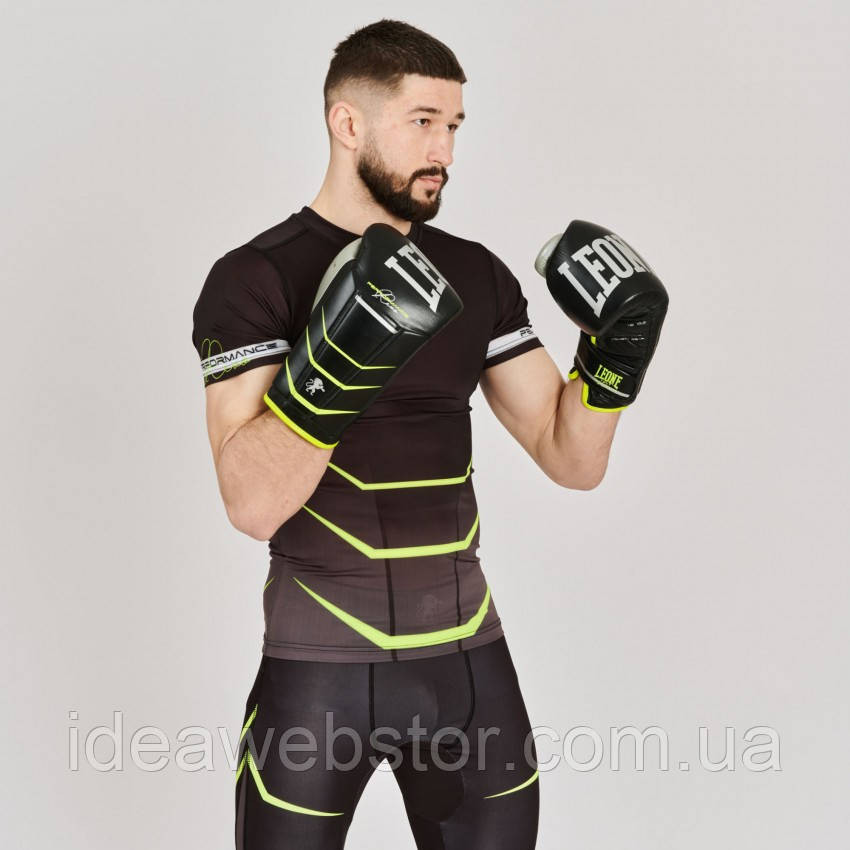 Боксерские перчатки Leone Revo Performance Fluo из натуральной кожи для тренировок Киев - изображение 8