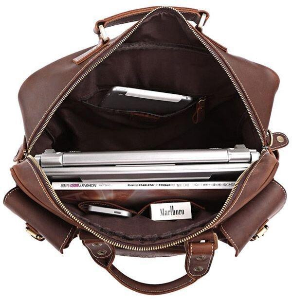 Сумка мужская Vintage 14075 кожаная Коричневая Киев - изображение 9