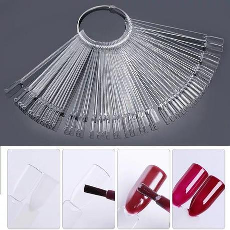 Палітра-віяло для лаку, на кільці на 50 зразків.12.3см." М'який квадрат" Київ - фото 1