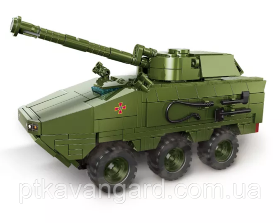 Конструктор військовий бронетранспортер ЗСУ БТР з пушкою (342 деталі) Xingbao ХВ 06803 Хмельницький