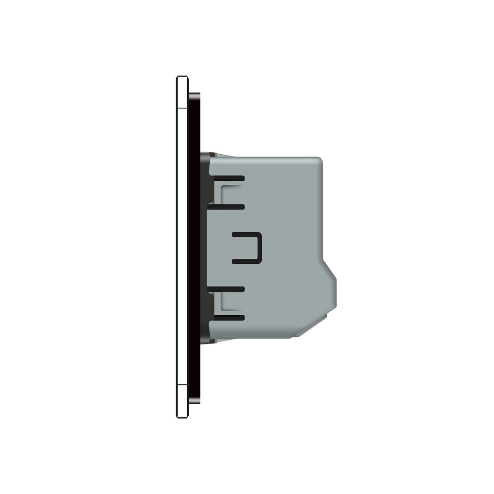 LIVOLO Розумний сенсорний прохідний/перехресний EC вимикач 1 сенсор LIVOLO чорний матове скло Коломия - фото 8