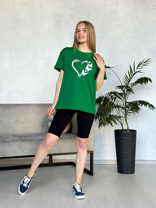 Жіночий комплект з футболкою та велосипедками рубчик Dynamic Київ - фото 6