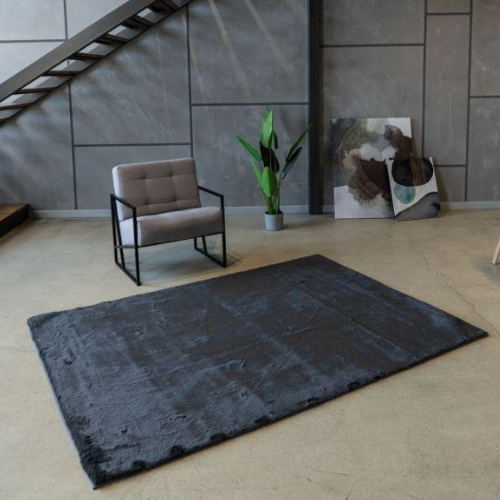 Килимок для підлоги з еко-хутра ТМ Dariana Elegant 160*220 см темно-сірий Житомир
