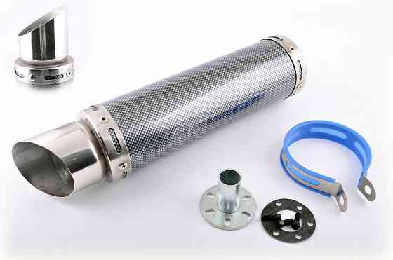 Глушник (тюнінг) 300 * 90mm, кріп. Ø48mm (нержавіюча сталь, карбон mod:1, прямоток, тип:2) Київ