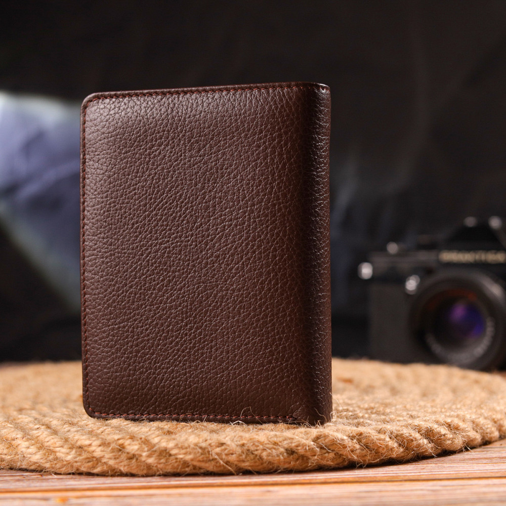 Женский вертикальный кошелек из натуральной кожи CANPELLINI 21679 Коричневый Киев - изображение 7