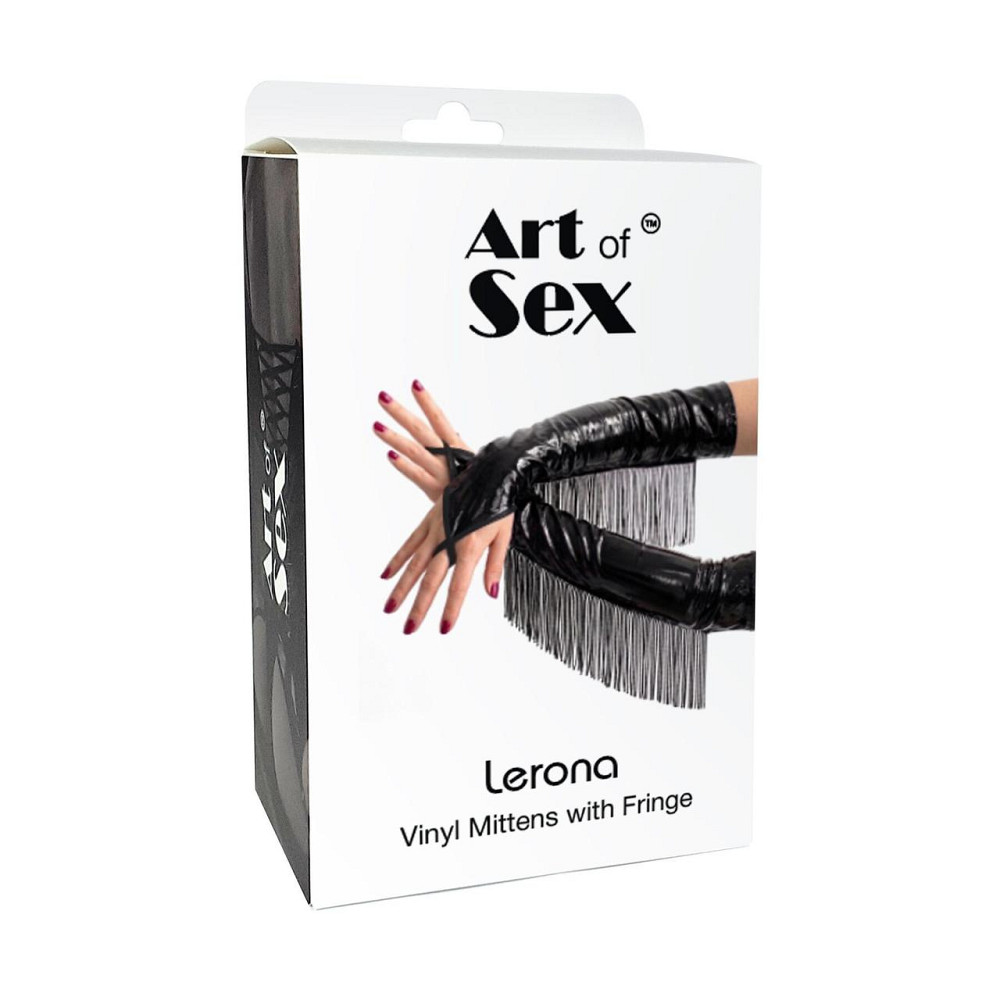 Виниловые митенки Art of Sex - Lerona, размер L, цвет красный Sex Aura Киев - изображение 3